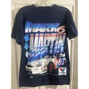 Vintage Mark Martin NASCAR Racing Shirt Sz Medium Tultex Valvoline